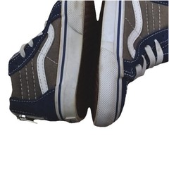 Vans Back Zip Up Blue/Fade Gray/White Casual Sneakers Infant Toddler Size 5.0