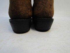 John Deere Youth Size 2 Brown Rough Out Leather Cowboy Western Boots