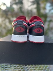 Nike Air Jordan 1 Low Reverse Black Toe Chicago Bulls Red Sneakers 553560-163 GS