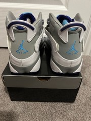 Size 7y – Air Jordan 6 Rings Medium Grey Vivid Blue (2008) (GS) Purple 323399041