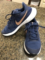 Nike Revolution size 6Y navy running athletic shoes youth