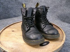 Dr Martens 1460J Black Nappa Leather Side Zip Lace Up Combat Boots Kid Size 3 US