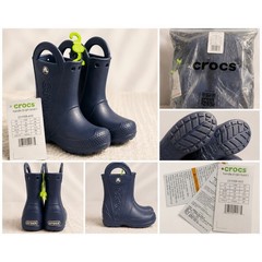 Crocs Handle It Rain Boot Navy Blue Toddler Kids Size C8 211056-410 NEW