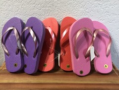 Girls Youth Flip Flops Spring Size Small Lot Of 3