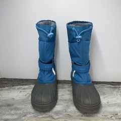 L.L. Bean Kids Northwoods Aqua Blue And Grey Snow Winter Insulated Boots Sz 1