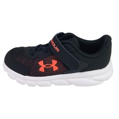 Under Armour Assert 9 Alternate Closure Running Shoe, Black/Red Size 8 /Cm 15