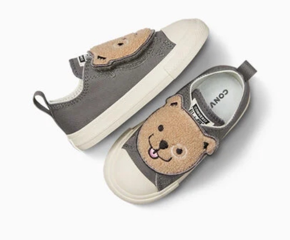 Chuck Taylor All Star One Strap Sherpa Bear Easy-On Sz4 Ret $45
