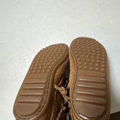 Minnetonka Double Fringe Side Zip Suede Tan Children’s Boots Sz 12
