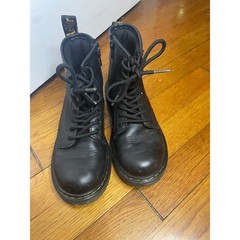 Dr. Martens 1460 J Black Leather Ankle Boots Kids US 2 AirWair lace up