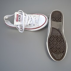 Converse Chuck Taylor All Star White Low Top Sneakers Kids Size 3 Youth grunge