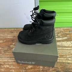 Timberland 6in Premium Boots Black Classic Size 7 Toddler New In Box