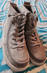New Billy Haring Gray High Top Sneakers Size 10 M Ladies Teens Footwear Zipper
