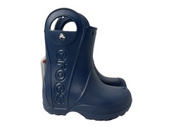 Crocs Kids Unisex Handle It Rain Boots Navy Blue Size C8 12803-410 New