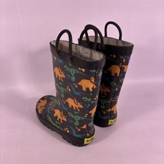 Western Chief Waterproof Rain Boot Dino World Kids Size 11 Easy Pull On Handles