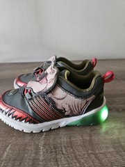 Jurassic World Light-Up Dinosaur Hook & Loop Athletic Shoes US Childrens Size 10