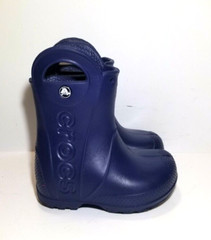 Crocs Toddler Pull On Rain Boots Navy Blue 12803 US Size J3 (2776)*