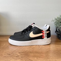 Nike Air Force 1 Low LV8 Worldwide Pack Black Shoes CN8536-001 Size 6Y GS 7.5W