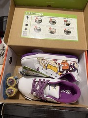Heelys Rugrats Nickelodeon Wheeled Sneakers White Purple Unisex Kids Size 3