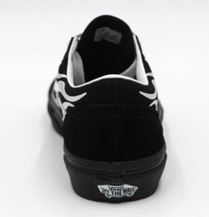 Vans Old Skool Metallic Flame Black/Silver Youth Sizes (Free Shipping)