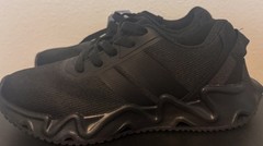 Nautica Black Lace-Up Low Top Athletic Sneaker Rubber Outsole Solid Teens