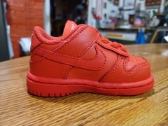 Nike Dunk Low TD University Red DH9761-601 Toddler Size 4C All Red Sneakers