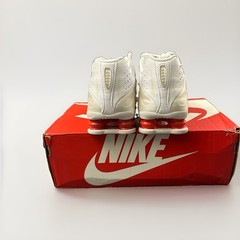 Nike Air Shox R4 White-Phantom-Red Youth Shoe Sz 6.5y Womens Sz 8 New CW2626-102