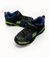 SKECHERS S-Lights Hydro Lights Tuff Force Light-Up Kids Sneakers Sz 13 Black