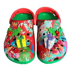 Disney ❤️💚Mickey Mouse & Friends Crocs Christmas Holiday Clogs for Kids SZ 12