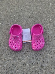Crocs Classic Clog Kids Pink Multicolor Speckled Slip-On Clog US 5