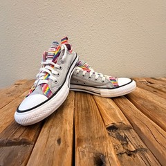 Converse Chuck Taylor All Star Junior 2 Grey Rainbow Double Tongue 669818F