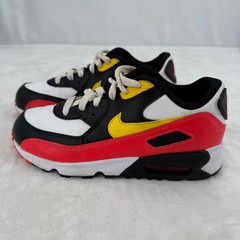 Nike Air Max 90 Kids Athletic Sneaker Youth Size 2.5 University Red/Black/Yellow