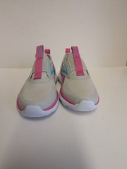 Reebok Lite Spinner Kids Size 11M Slip-On Low Top Shoes Grey Pink Aqua New