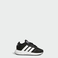 adidas OrthoLite Black/White 3-Stripes Slip-On Athletic Shoes Toddler Kids 9K