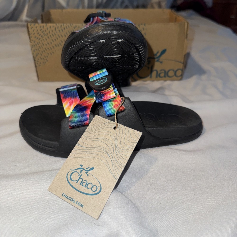 Chaco Chillos Slide – Dark Tie Dye – Kids Size 5