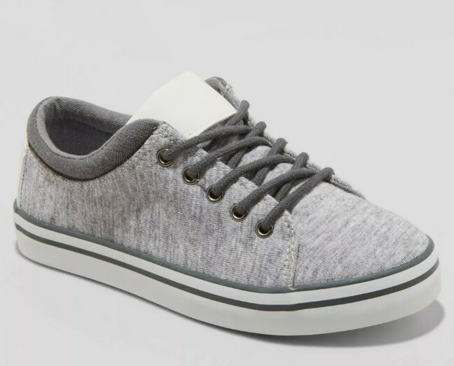 Cat & Jack™ ~ Youth Size 2 ~ Light Gray ~ Walter ~ Lace Up Casual Shoes/Sneakers