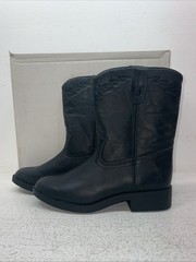 New Youth Black Dan Post Cowboy Boots. C 3140 5.5 5 1/2 D. 2-126