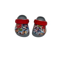 Crocs Marvel Avengers Assemble Clogs Kids Size 6 Grey Red Superhero Hulk Captain
