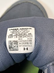 Under Armour Assert 10 Kids Athletic Sneaker Lace Up Mesh Gray/Green 5.5Y
