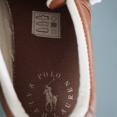 Polo Ralph Lauren Sayer Bundle 2 Pairs Shoes Big Kids 5.5 Tan Navy Leather Sneak