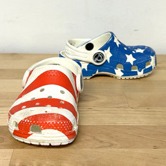 Crocs Classic Clogs Toddler C5 Stars Stripes Flag Patriotic USA 250th July 4th