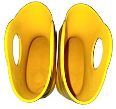 Okabashi Toddler Rain Boots Pull On & Yellow with Swirl Size 9 Pre-Owned