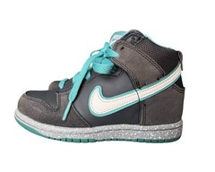 Nike Dunk Mid Youth Sneakers Anthracite / Turquoise Size 11C High Top Streetwear