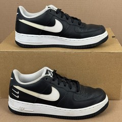 Nike Air Force 1 Low ’07 LV8 Double Swoosh Black White Youth 5.5Y / Women’s 7