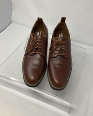 Deer Stag Zander Brown Faux Leather Derby Dress Shoes Kids 5.5M