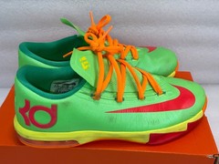 Nike KD VI 6 GS Candy Edition Lime Red Orange (599477-300) Size 5.5Y GOOD