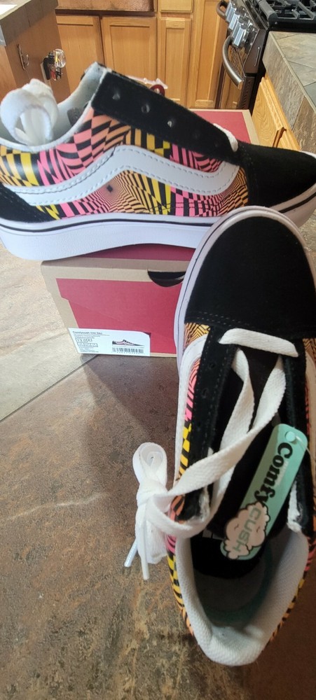 Vans Black Old Skool Comfycush Gradient Checking Kids Size 13.0K NIB