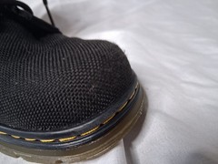 Doc Martens AirWair Childrens Boot US Size 2 Lace Up And Side Zip Canvas Leather