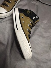 Converse All Star Chuck Taylor Junior Size 1 Sneakers 645224F Green And Black