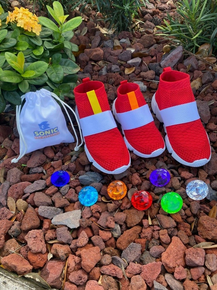 Sonic The Hedgehog Kid Shoes Custom Made – Toddler and Youth Sizes – Halloween
