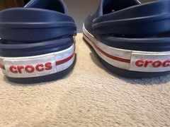 Crocs Bayaband Clogs Unisex Navy Red White J2 – Pre-Owned